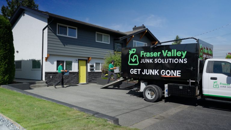 Two FVJS cleaning out a property for sale in Chilliwack
